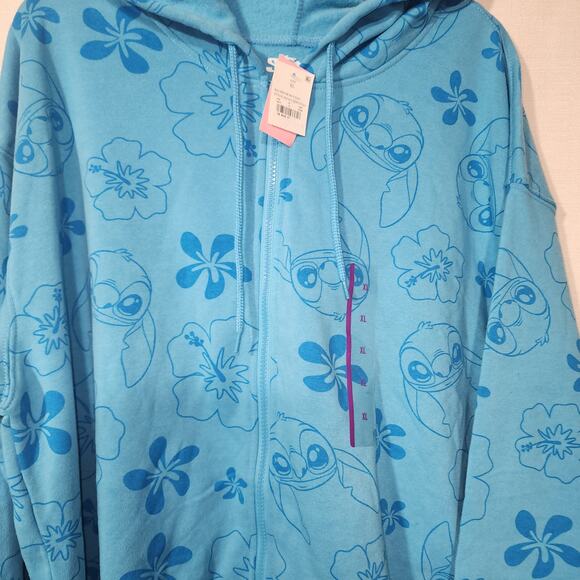 Disney stitch women's blue XL hoodie - Picture 2 of 6